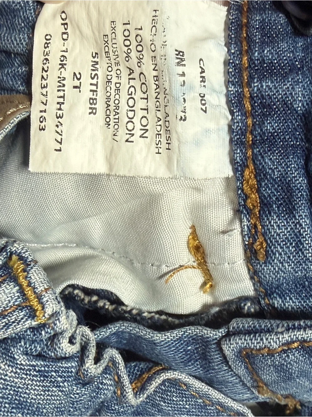 Wrangler Toddler Boys Denim Jean Shorts Size 2T Adjustable Waist Medium Wash